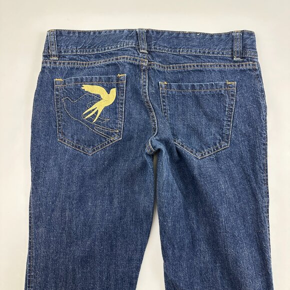 Dear AB Bootcut Dove Detail Women's size 4 Dark Blue Denim Jeans - Picture 4 of 5